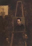 Annibale Carracci Self-Portrait on an Easel in a Workshop France oil painting artist